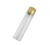 5Pcs Clear Glass Tube Dia 20/25/30mm Length 100/120/150/200mm Flat Bottom Tube with Cork(25x150mm)