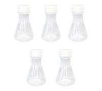 5Pcs Clear Graduated Flasks Triangular Laboratory with Leakproof Lid for Science Lab Experiment Flask