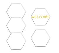 5PCS Clear Hexagon Acrylic Place Cards Blank Name Cards Table Custom Name Settings Card Guest Names Cards Wedding Party Event Decor Food Signs Special Event(8cm /3.1inch)