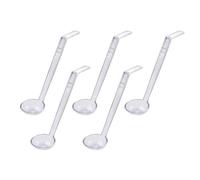 5Pcs Clear Long Handle Miniature Ladles for Sauces Dressings Soup Large Capacity Party Catering Supplies Safe Ladles