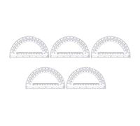5PCS Clear Protractor 180 Degrees Protractors Measuring Protractors for Student Drafting Drawing Math Measuring Tool