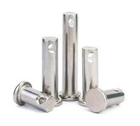 5Pcs Clevis Pins,10mm*25mm Stainless Steel Single Hole Clevis Pins,T Shape Round Pin,Flat Head Fastener Pins