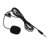 5pcs Clip on Lavalier Microphone with 1.5m Cable and Clip | PVC Build, Black Finish, for Tablets with 3.5mm Jack, Desktop Computer, Zoom Meetings