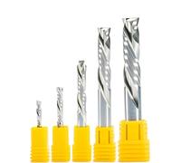 5pcs CNC Router Bits 3.175/4/5/6/8/10mm Shank UP & Down Cut Two Flutes Spiral Compression End Mill Wood Milling Cutter(4x15)