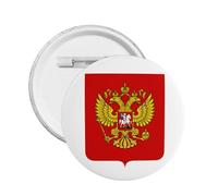 5Pcs Coat of Arms of Russia Round Button Badge Support Russia Emblem Pin Russians Decorations Large