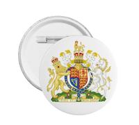 5Pcs Coat of Arms of United Kingdom Round Button Badge Support United Kingdom Emblem Pin British Decorations Small