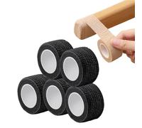 5Pcs Cohesive Finger Tape Self Adherent Cohesive Bandages Breathable Elastic Athletic Tape for Protect Finger and Wrist Veterinary Treatment Protective Furniture(Black,4m)