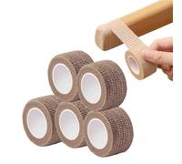 5Pcs Cohesive Finger Tape Self Adherent Cohesive Bandages Breathable Elastic Athletic Tape for Protect Finger and Wrist Veterinary Treatment Protective Furniture(Brown,2m)