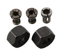5pcs Collet Adapter 8mm 6.35mm 6mm with M17 Nut, Collet Adapter for Hardware, Chuck Clamp Head High Strength