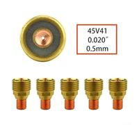 5pcs Collet Bodies For TIG Torches Series 9 20 25 With Gas Lens Assembly Designed For Welding Efficiency(45V41)