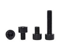 5Pcs Colored Bolts M5 M6 Length 6mm-40mm 7075 Aluminum Alloy Socket Cap Screws Anodized Allen Hex Head DIY Bolts(Black,M5x8mm)