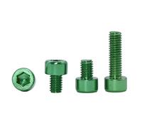 5Pcs Colored Bolts M5 M6 Length 6mm-40mm 7075 Aluminum Alloy Socket Cap Screws Anodized Allen Hex Head DIY Bolts(Green,M5x12mm)