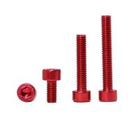 5Pcs Colored Bolts M5 M6 Length 6mm-40mm 7075 Aluminum Alloy Socket Cap Screws Anodized Allen Hex Head DIY Bolts(Dark Red,M6x30mm)