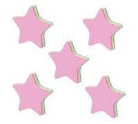 5Pcs Colored Sticky Notes, Self-Adhesive Notes with 2 Shapes, Removable Notepads with 4 Colors Each Pack, Memo Notes for School/Office/Business/Family, 76 * 76mm, 500Sheets (Pentagram)