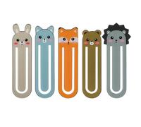 5PCS Colorful Acrylic Animal Paper Clips Set Reading Markers Study Accessories for Crafting and Stationery Lovers Lovely Animal Clips