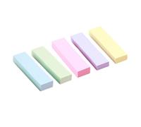5Pcs Colorful Adhesive Notepads 76X20mm Repositionable Adhesive Note Pocket Memopad 500 Sheets in Total Office Supplies Soft Color Notepads