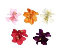 5Pcs Colorful Artificial Flower Hair Clip, Bohemian Flower Hairpin Hawaiian Hibiscus Plumeria Hairpin for Seaside Holiday, Bridal Hair Accessories Headwear, Clips and Barrettes, Hair Accessories
