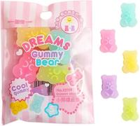 5Pcs Colorful Cute Erasers Gummy Bear Cabochons | Cartoon Gummy Bear Pencil Erasers,Bear Pencil Erasers,Erasers Animals,Eraser Pets, Stationery Supplies School Drawing and Painting Supplies