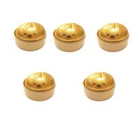 5Pcs Colorful Dumpling Squishes with Steamer Stress Ball Fidgets Sensory Toy Simulation Food Fun for Kids, Teens & Adults