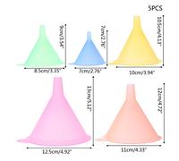 5Pcs Colorful Funnel Small Large Variety Liquid Oil Kitchen Set Set