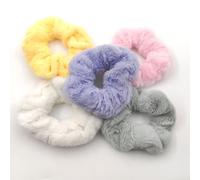 5Pcs Colorful Girls Hair Scrunchies Ponytail Holders Big Scrunchie Hair Ties Elastic Soft Ponytail Holder Ponytail Holders Hair Scrunchies Soft Elastic Hair Bands Hair Accessories for Girls and Wo