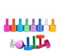 5Pcs Colorful Thumbscrews M2 .5 M4 M5 M6 Thread Length 4-25mm Flat Knurled Thumb Screws Aluminum Alloyl Hand Grip Knob Bolts For Home, Electronic, Machine(Green,M2.5x8mm)