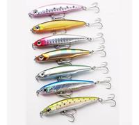 5pcs Compact Sinking Minnow Fishing Lures 58mm Featuring 3D Eyes for Targeting For Trout Bass Tilapia and Related Species (48mm)