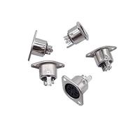 5Pcs Computer Keyboard Plug 3/4/5/6/7/8Pin DIN S Terminal Connector Female Socket adapter SOLDER MIDI cable connector IDGTTLDF(8Pinx5pcs)