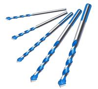 5Pcs Concrete Drill Bit, Masonry Drill Bit Set, Shockproof Hammer Drill Bit, Multi Material Drill Bits Set for Ceramic, Porcelain, Granite, Marble, Concrete, Glass, Brick, Cement, Tile, Plastic, Wood