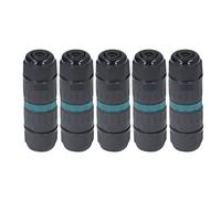 5Pcs Connector M20 3 Pin IP68 Quick Connection for Outdoor Lighting, 9-12mm Wiring Diameter, Brass Contacts with Silicone Seal for Street Garden Buried