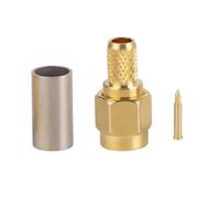 5PCS Connector SMA Plug Male Crimp for RG58 RG142 LMR195 Cable Straight RF Coaxial Adapter Wire Terminals ESSEIEIE(SMA-J-3-Female,100PCS)