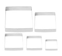 5pcs Cookie Cutter Set Stainless Steel Square Pastry Cutter | Mini Cookie Cutters for Bread, Jellies and Treats, Cartoon Shapes, Kitchen Baking Parties