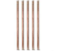 5pcs Copper Metal Rod Cylinders 4mm Diameter 100mm Length Pure Copper Content Above 99 9% for Technical, Mechanical and Electrical Use