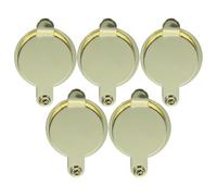 5pcs Copper Peephole Cover Plate for Home Door Privacy Protection | Anti-peeping Wide-angle Viewer Shield, Easy Install for Apartment Doors, Golden Finish, Cat Eye Back Plate