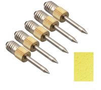 5PCS Copper Steel Soldering Iron Needle Tips E10 Interface Replacement Electric Welding Heads For Precision Repair And Wire Tinning Tasks, Silver Gold(TIP-B 5PCS)