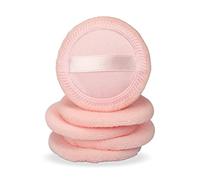 5Pcs Cotton Powder Puff Body Makeup Tool for Loose Soft Delicate with Adsorption Multi functional Dry Wet Artificial Ribbon Easy Grip Perfect Flawless