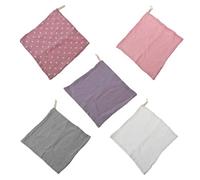 5pcs Cotton Square Muslin Baby Nursing Towel 4 Layers Water Washing Handkerchief Burp Cloth Absorbent Washcloth Baby Burp Cloths Wash Cloth for Baby Muslin Burp Cloth Organic Burp Cloths Baby
