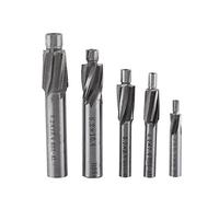 5pcs Countersink End Mill, M3-M8 Counterbore Drill Bit, Professional Counter Bore Bits 4 Flutes HSS-AL Countersink End Mill Cutter Slot Drill Bits Tool for Copper, Aluminum, Steel, Cast Iron