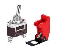 5PCS Cover Toggle Switch 15A Guard ON Off 2Pin Red Aircraft Covered Rocker Switch 20A 12VDC SPST for Car Truck Automotive IDGTTLDF