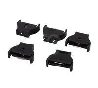 5Pcs CR2032 Cell Socket Holder Set Black Plastic 2032 3V Half Round Case Storage Box 3 Pin