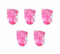 5pcs Cubicle Clips for Fabric Walls Office Wall Hook Transparent Pink