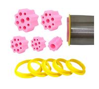 5PCS Cup Turner Foam with 5PCS Tumbler Shields for Epoxy Resin,Tumbler Turner Foams Insert for 1/2 Inch PVC Pipe, Tumbler Spinner Foams Fit 40 oz 30 oz 20 oz 10 ozTumblers Crafting (Pink)