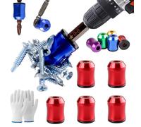 5Pcs Curltub Strong Magnetic Screw Ring, Curltub The Quantum Grip Ultra-Strong Magnetic Screw Ring Set, 1/4 Inch/ 6.35 mm Universal Magnetic Screw Ring Head for Hex & Power Bits (5Pcs/C)