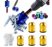 5Pcs Curltub Strong Magnetic Screw Ring, Curltub The Quantum Grip Ultra-Strong Magnetic Screw Ring Set, 1/4 Inch/ 6.35 mm Universal Magnetic Screw Ring Head for Hex & Power Bits (5Pcs/D)