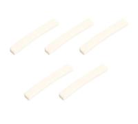 5pcs Curved Base Ox Bone Guitar Nut for Vintage Instruments | 4 X 0.63x0.34cm Size, Adjustable Fit, Replacement Part for Guitar, Pack of Five