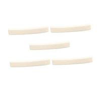 5pcs Curved Base Ox Bone Guitar Nut Replacement for Guitar | 4 X 0.63x0.34cm, Fits Vintage Instruments, Compact Pack for Friends and Families