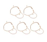5pcs Curved Metal Purse Embossing Clasps for Bag Makers Golden | Vintage Retro Iron Frame, Quick Installation for Sewing, Decorative Embossing for Coin Purse Frames