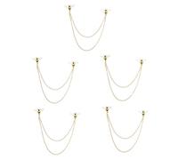 5pcs Cute Bee Brooch Pin with Hanging Chain Elegant Animal Lapel Pin for Clothing for Birthdays Festivals and Daily Wear for