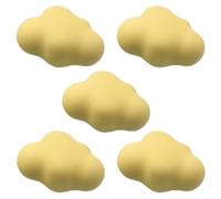 5PCS Cute Ceramics Drawer Pulls Cloud Shaped Knobs Nursery Unique Cabinet Decor Dresser Knob Kitchen Handle Kids Room Bedroom Wardrobe Closet Single Hole Pull with Screws