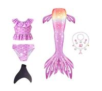 5pcs Cute Clothes With Ocean Sparkle Decoration, Glittery Clothing, Ideal For Pool And Sea